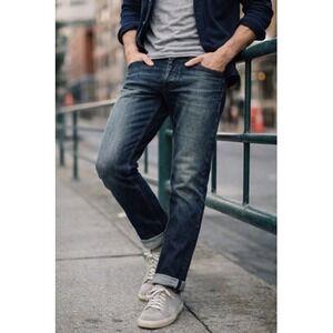 Todd Shelton Jeans Mens 32x30 Blue Basic Straight Selvage Denim Button Fly USA